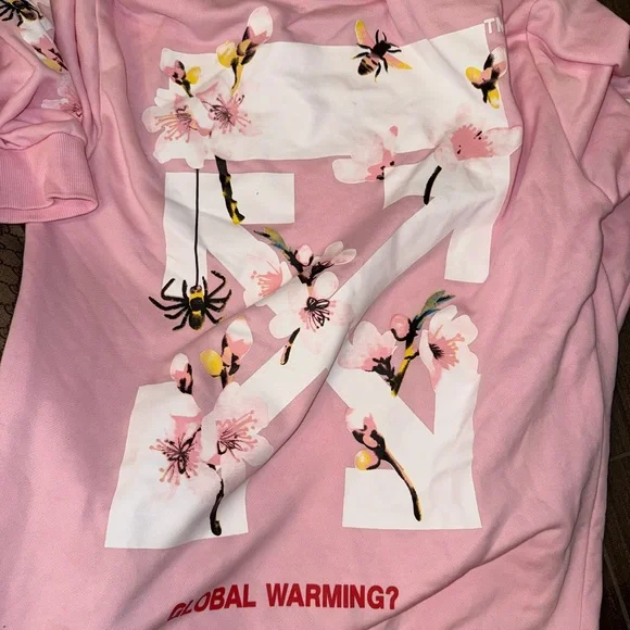 Pink Women's Hoodie Off White Brand - Picture 4 of 6